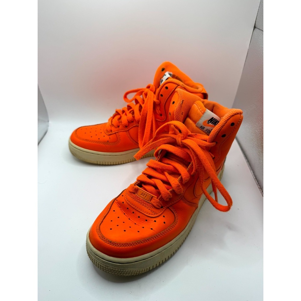 Nike Air Force 1 High LV8 GS Just Do It AV7951-800 Kids 5.5 Sneaker Orange Shoes